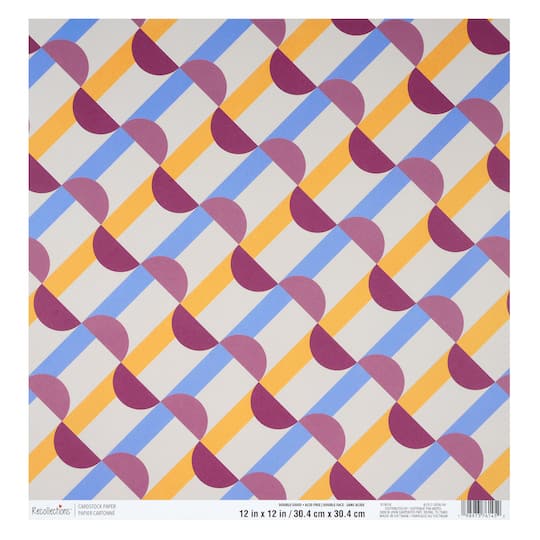 12" x 12" Clubhouse Geometric Double-Sided Cardstock Paper by Recollections™